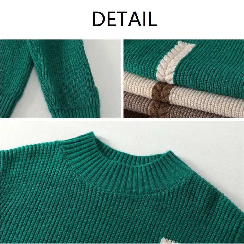 Knitted Pullover Top Pull Femme 2023 New Women\'s Sweater Autumn Winter Warm Half Turtleneck Casual Sweaters Chic Tops