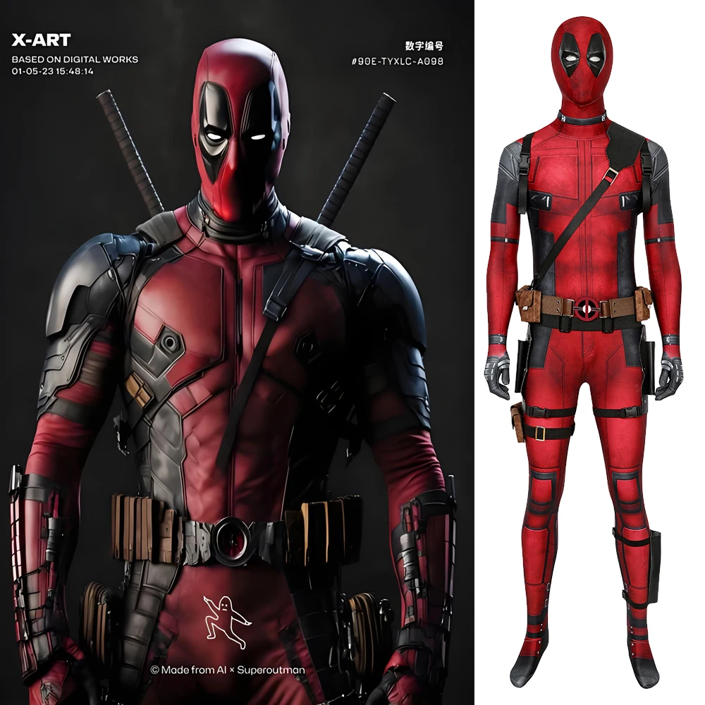 

MARVEL Deadpool Cosplay Kids 3-10 Years Deadpool Bodysuit Jumpsuit 3D Printed Spandex Zentai Bodysuit Halloween Costumes Costum