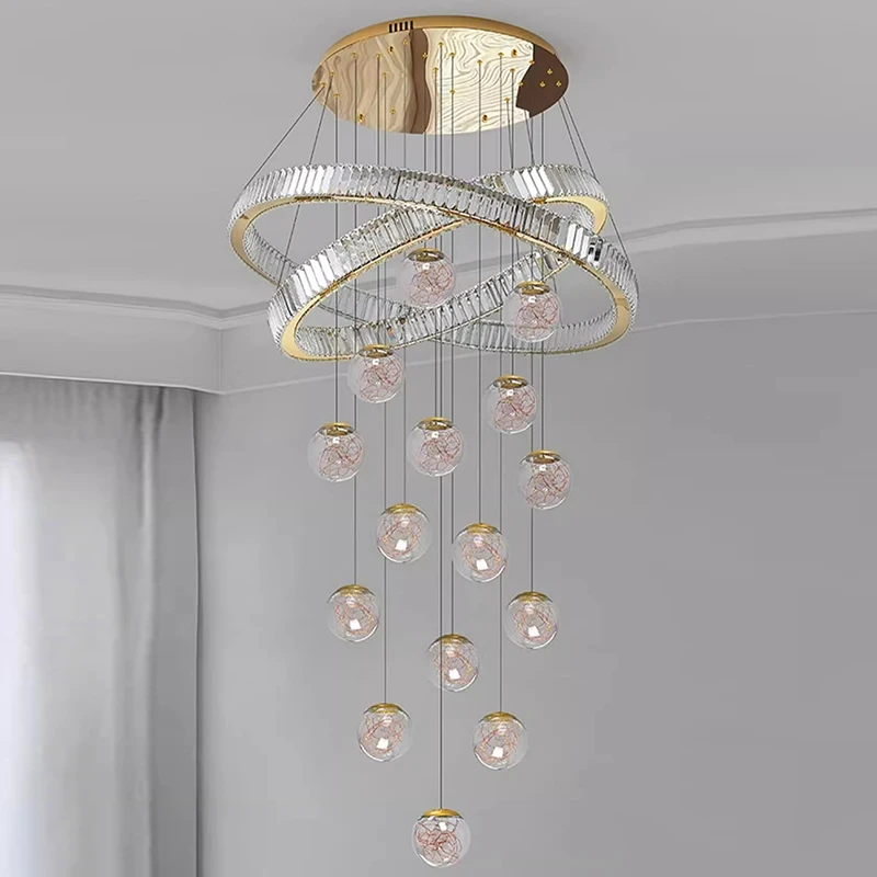 Nordic Home Decoration Stair Chandelier Living Room And Dining Room Pendant Lights Ceiling Light Indoor Lighting