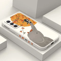 Elephant Cat Case For Samsung Galaxy A17 A56 A36 A26 A54 A34 A24 A14 A55 A35 A25 A15 A05 A05S A04 A04S A04E 4G 5G Cover