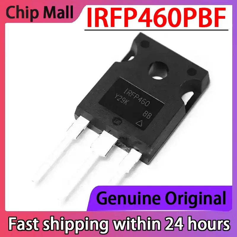 

5PCS Original IRFP460 IRFP460PBF TO-247 N-channel 500V/20A Inline MOSFET Field-effect Transistor