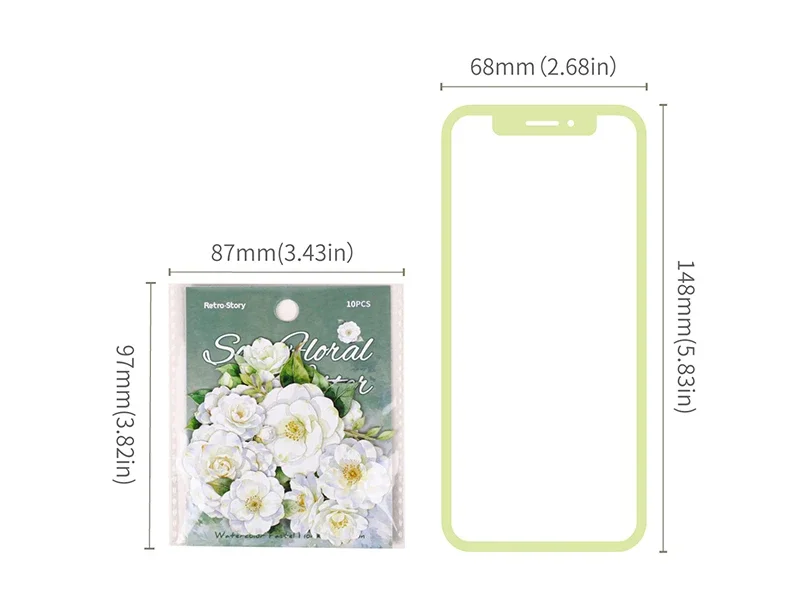 JIANWU Vintage Flower Bloom Landscape Material Collage Scrapbooking Sticker Creative DIY Journal Stationery