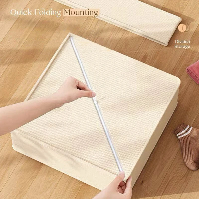 4/1 قطعة صناديق تنظيم الأدراج قابلة للطي صندوق تخزين غير منسوج الملابس المنظم صناديق خزانة منظم للملابس الداخلية الصدرية الجوارب