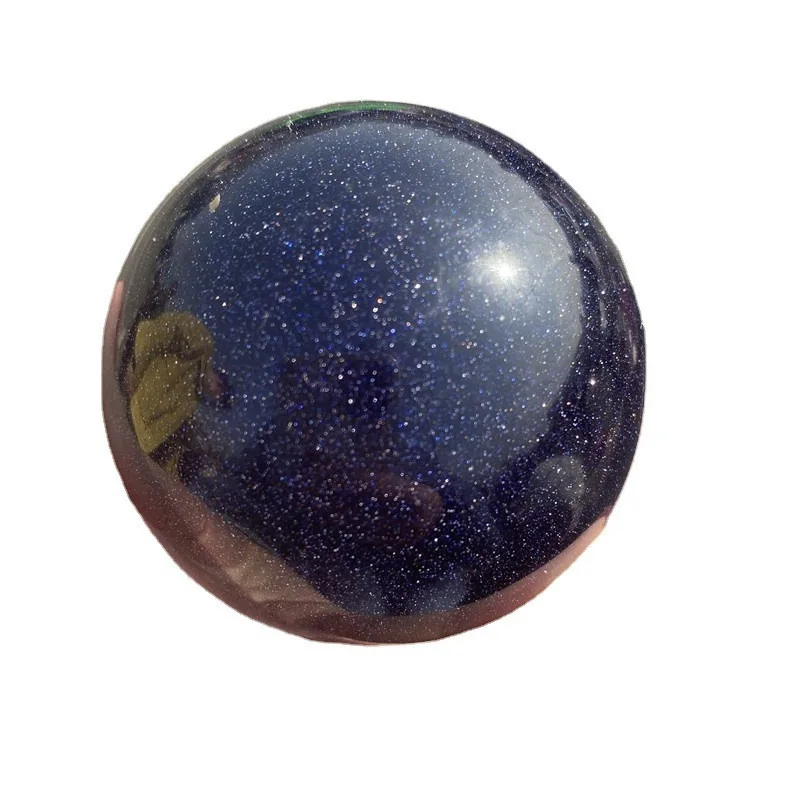 

50-55mm Gemstone crystal Blue goldstone sandstone sphere ball chakra reiki healing
