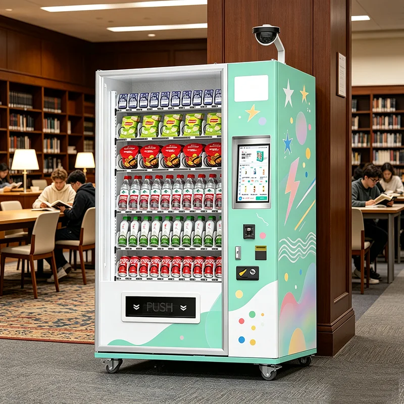 Durable Metal Cabinet Combo Vending Machine Adjustable Product Delivery Channels