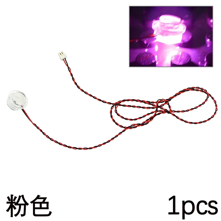 MOC Round LED Flash Light Building Block Pin Stripline Lamp Toy