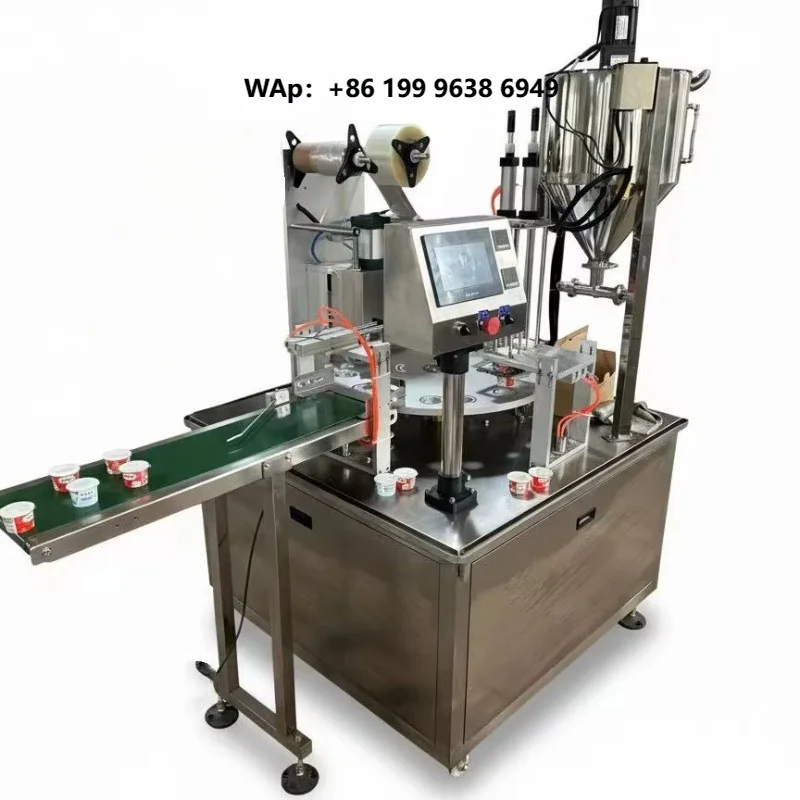 Thailand KIS900 YISHENG Best Seller Automatic Pneumatic Yogurt Cup Sealing Machine Motor PLC Beverage Commercial Use Juice Milk
