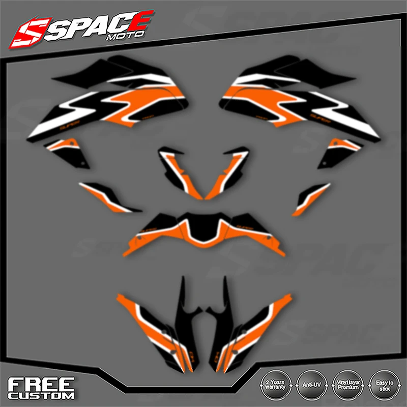 

SPACE Custom Motorcycle Graphics For KTM 2017 2018 2019 2020 DUKE 125 17-20 DUKE125 390 Decal Stickers Kits 014