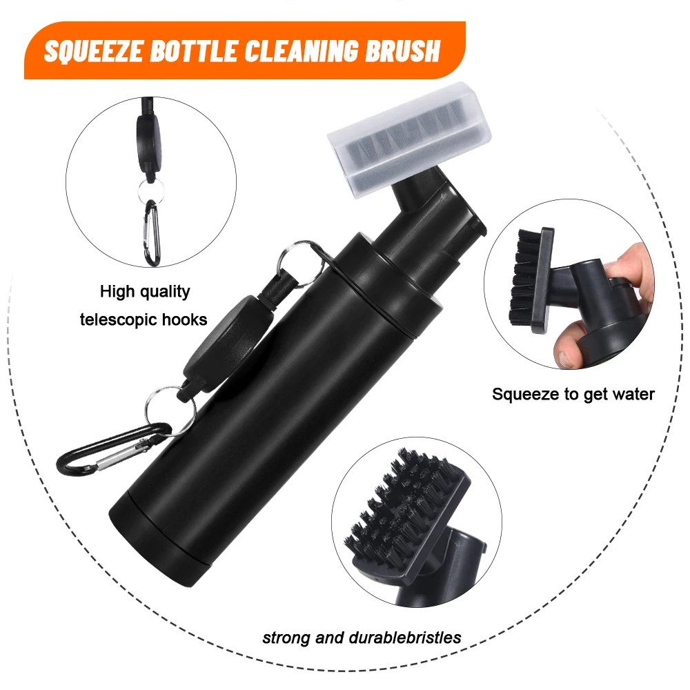 Professional Golf Club Head Cleaning Brush Spray Bottle Groove Tube Golf Brush With Retractable Buckle