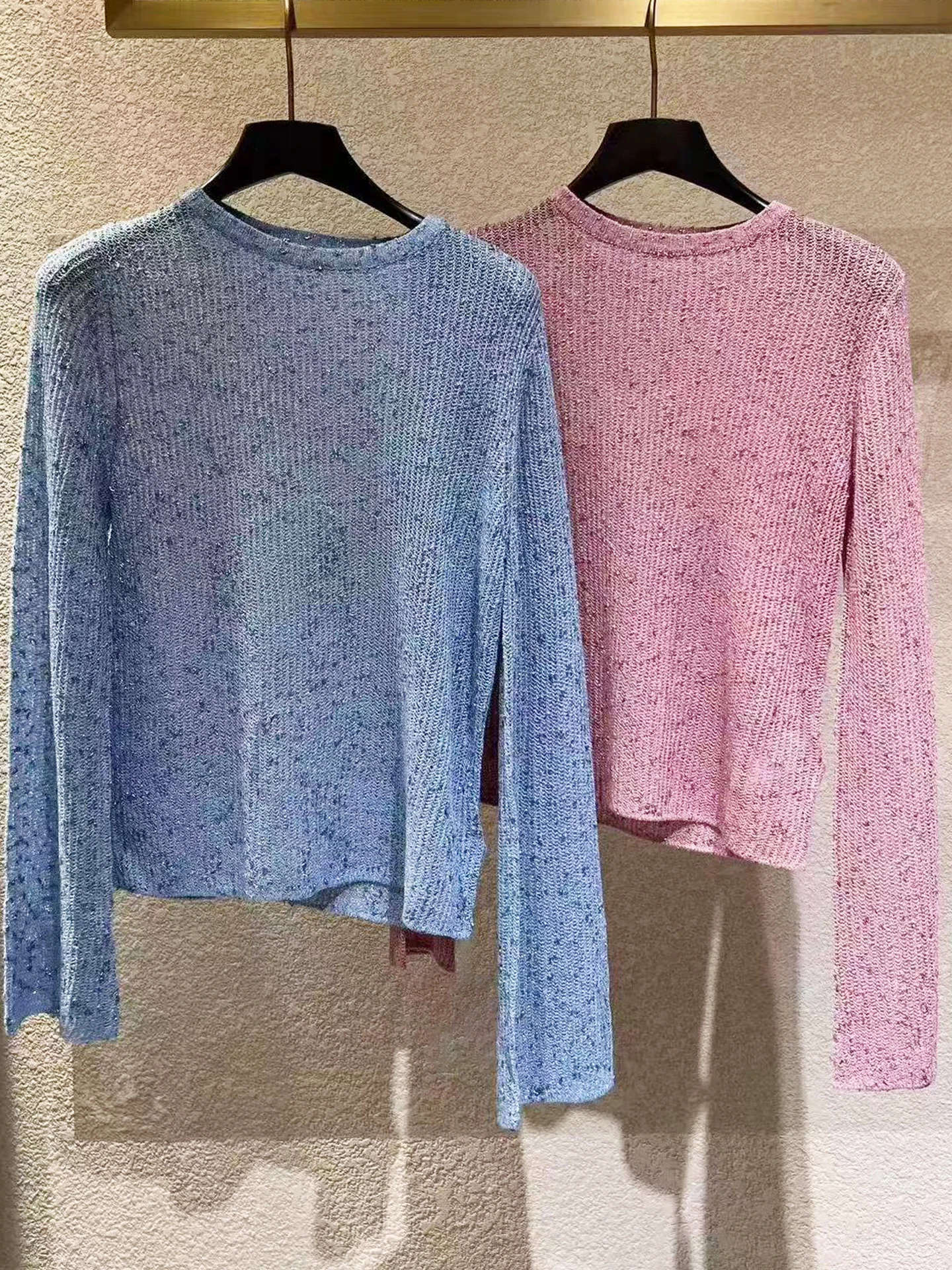 

Sweet And Gentle Style Loose Knitted Sweater Women's Premium Spring Summer Top Comfortable Soft Fabric Long Sleeve round Neck