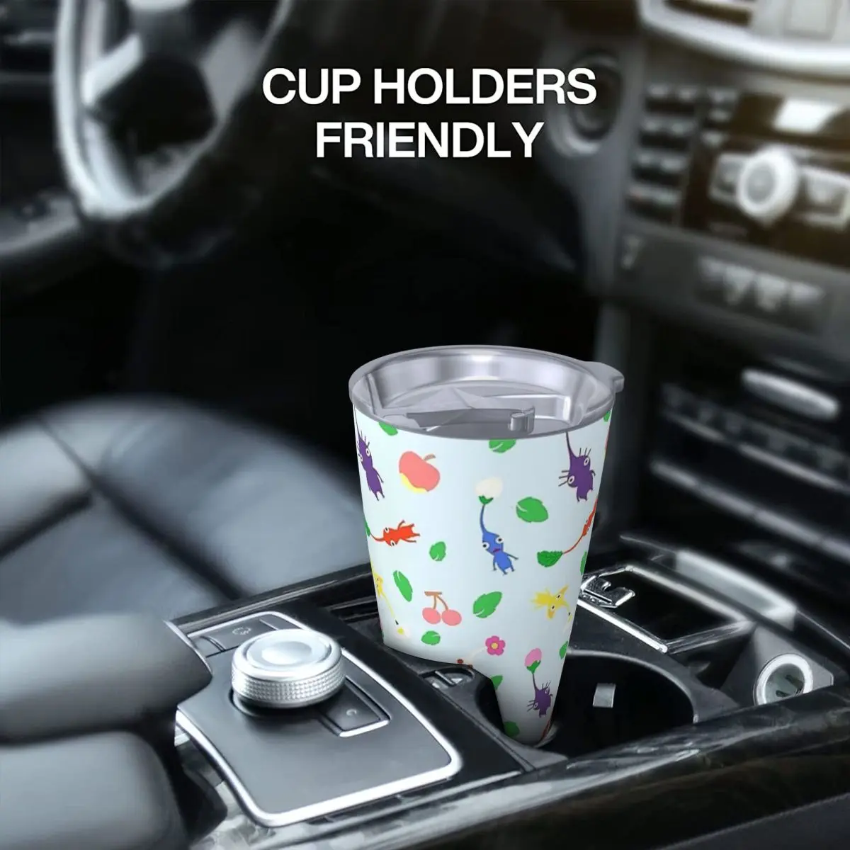 

Cute Pikmin Pattern Blue Backpack Backpack Stainless Steel Tumbler Vacuum Insulated Mug Thermal Cold Cups Straw With Lid 20oz