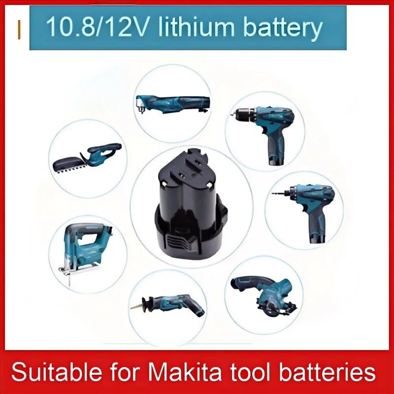 Replacement Battery for Makita 10.8V/12V Power Tools，for BL1013, BL1014, 12V Drills   and Screwdrivers