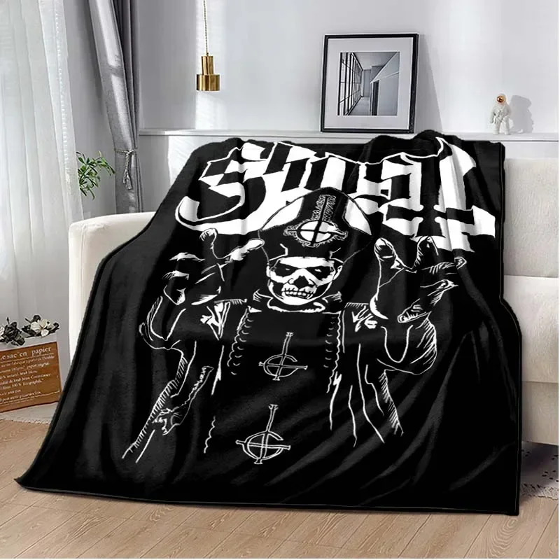 Ghost P-Papa E-Emeritus IV Blanket Throw Blankets and Throws Bedspread on the Bed Linens Human Made Home Sofa School Knee Custom