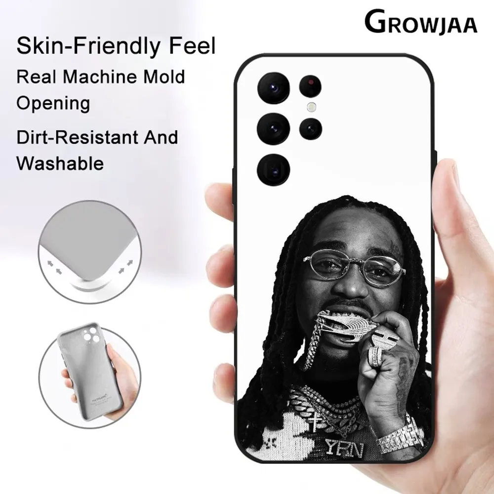 M-MiGos Singer Q-QuAvOS Phone Case For Samsung Galaxy S24 Ultra S22 S23 Ultra S21 S20 5G Protective Silicone TPU Funda