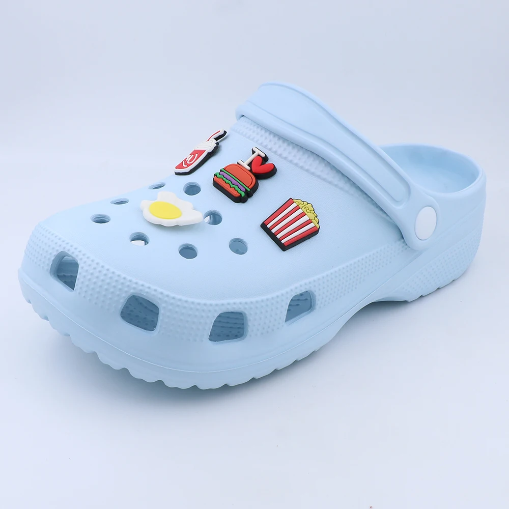 1 Set Shoe Decorations Charms Vegetable Cute Cartoon Hamburger Shoe Accessories Pvc Sandals Ornament Pins Adult Kids Party Gife 2
