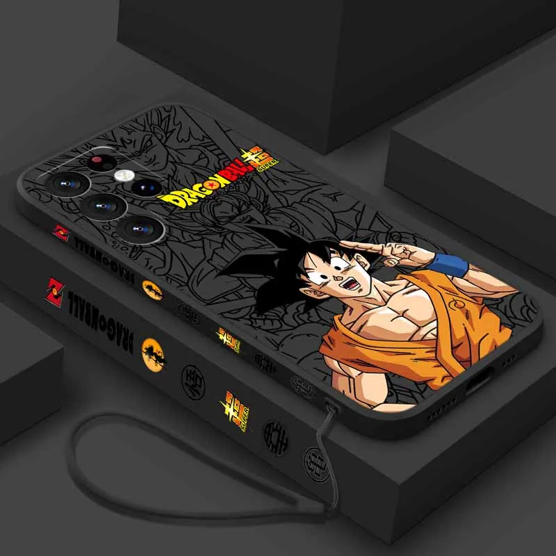 Son Goku Dragons Balls For Samsung A73 A72 A71 A60 A57 A56 A55 A54 A53 A52 A36 A34 A32 A26 A24 Liquid Left Rope Cover Phone Case