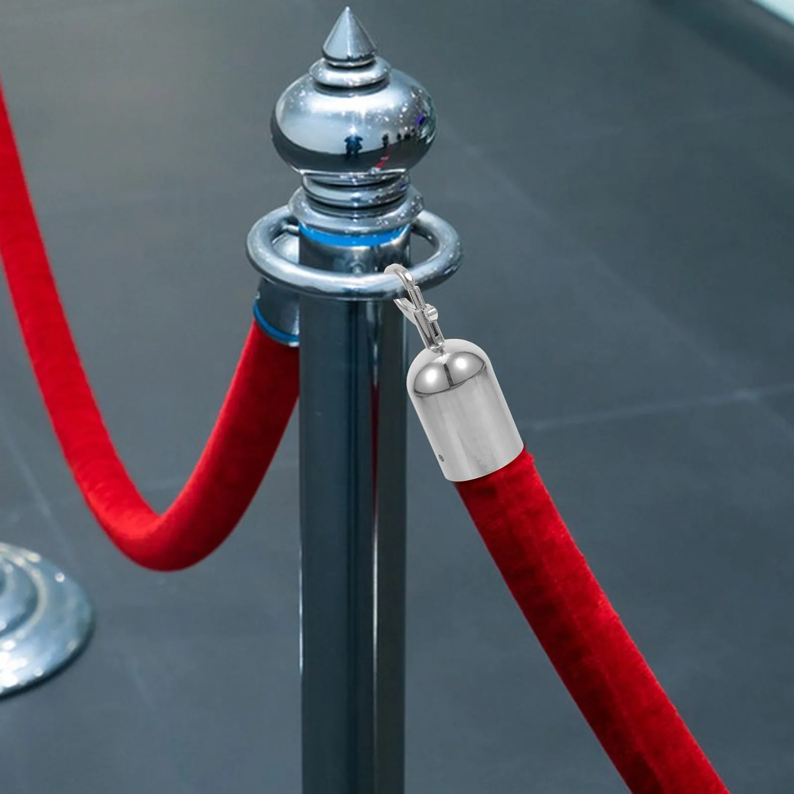 

Rope End Stopper Hook Barrier Cap for Hotel Club Entrance Crowd Control Accessory Rope End Fastener