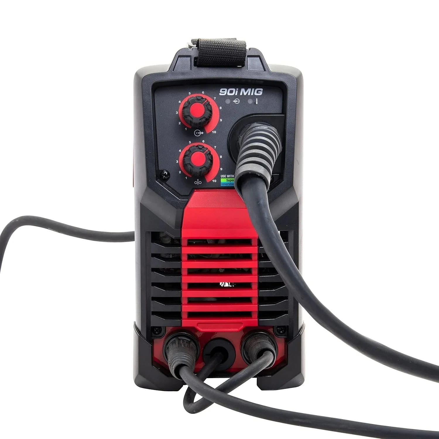 Saldatore Weld-PAK con alimentazione a filo MIG e flusso 90i, saldatrice da 120 V, portatile con tracolla, custodia protettiva in metallo