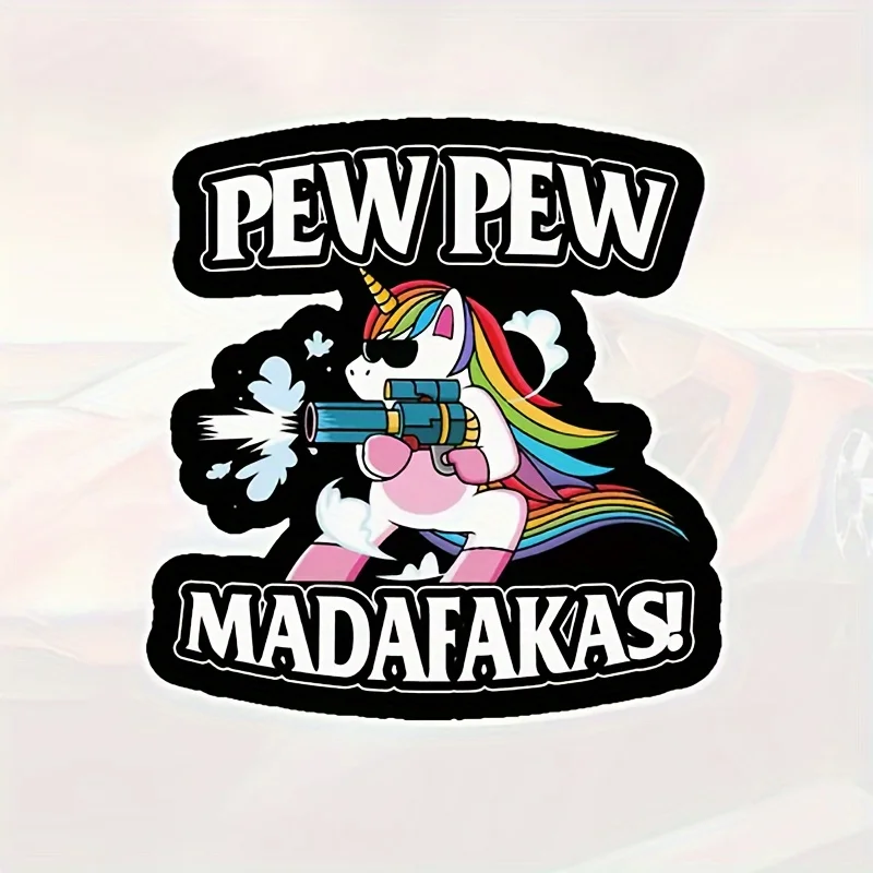 

Забавные наклейки с единорогами "Quack Madness" - наклейки для автомобилей, грузовиков, фургонов, ноутбуков, мотоциклов, багажа, рыболовных лодок