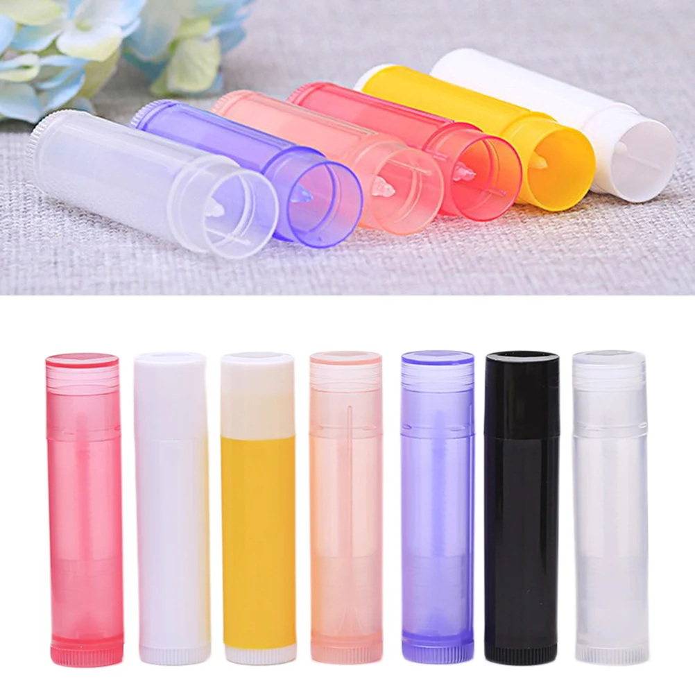 56pcs 5g Women Empty Plastic Tubes Containers Lip Gloss Storage Container for Ladies and Girls (8pcs each for Transpare