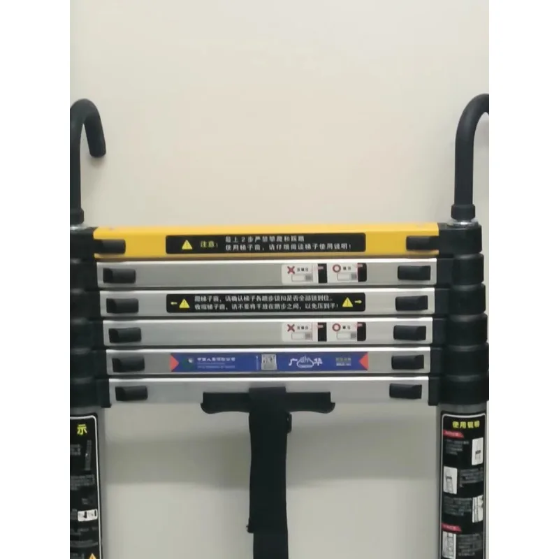 Aluminum Alloy Telescopic Straight Ladder Extension Heavy Duty For Home Portable Use Engineering Construction Bamboo Style