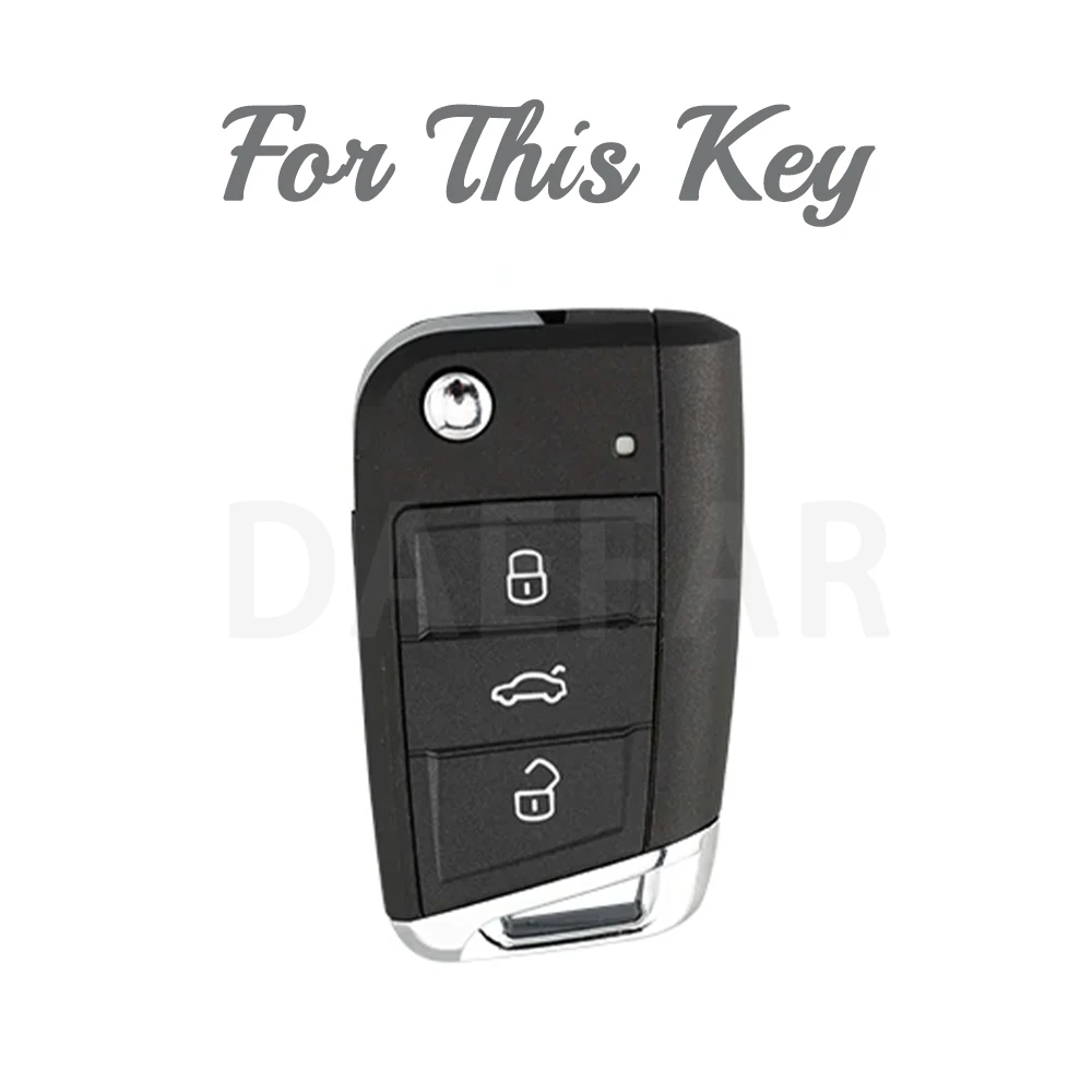3 Buttons TPU Car Key Case Cover Fob for VW Volkswagen Golf 7 MK7 Tiguan MK2 for SEAT Ateca Leon FR 2 Ibiza for Skoda Octavia