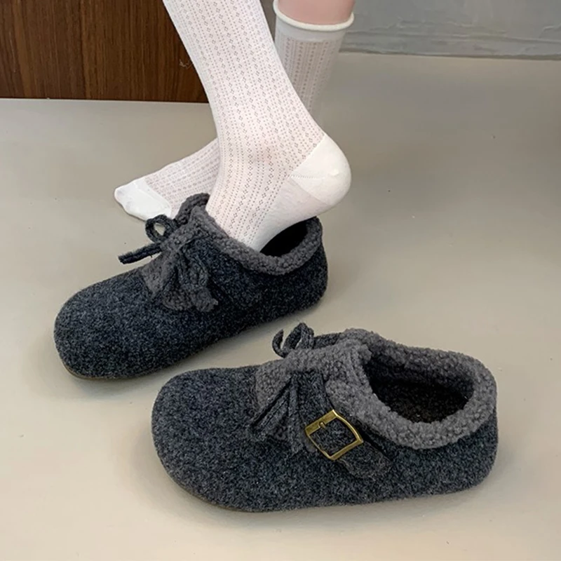 

Flats Women Boots Short Plush Warm Shoes Woman Sneaker Winter 2025 New Casual Snow Boots Fashion Walking Sport Mjer Zapatillas