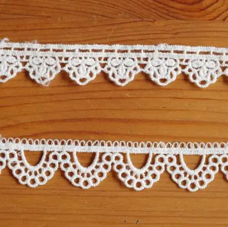 Width:1.2/1.5mm(0.47/0.59”inch)Unilateral wave Hollowed out cotton thread embroidery Lace Fashion lace Clothing Sewing(SSA-4825)