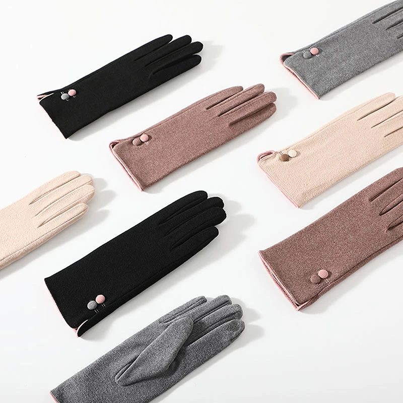 Winter Women Keep Warm Touch Screen Plush Fleece Fashion Gloves Outdoor cycling windproof and cold proof gloves image 3