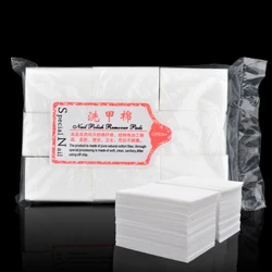 White Strong Thick Hard Gel Nail Polish Remover Wipes Lint Free Nail Degreaser Double Cotton Pads Nail Remover Pads Manicure Set