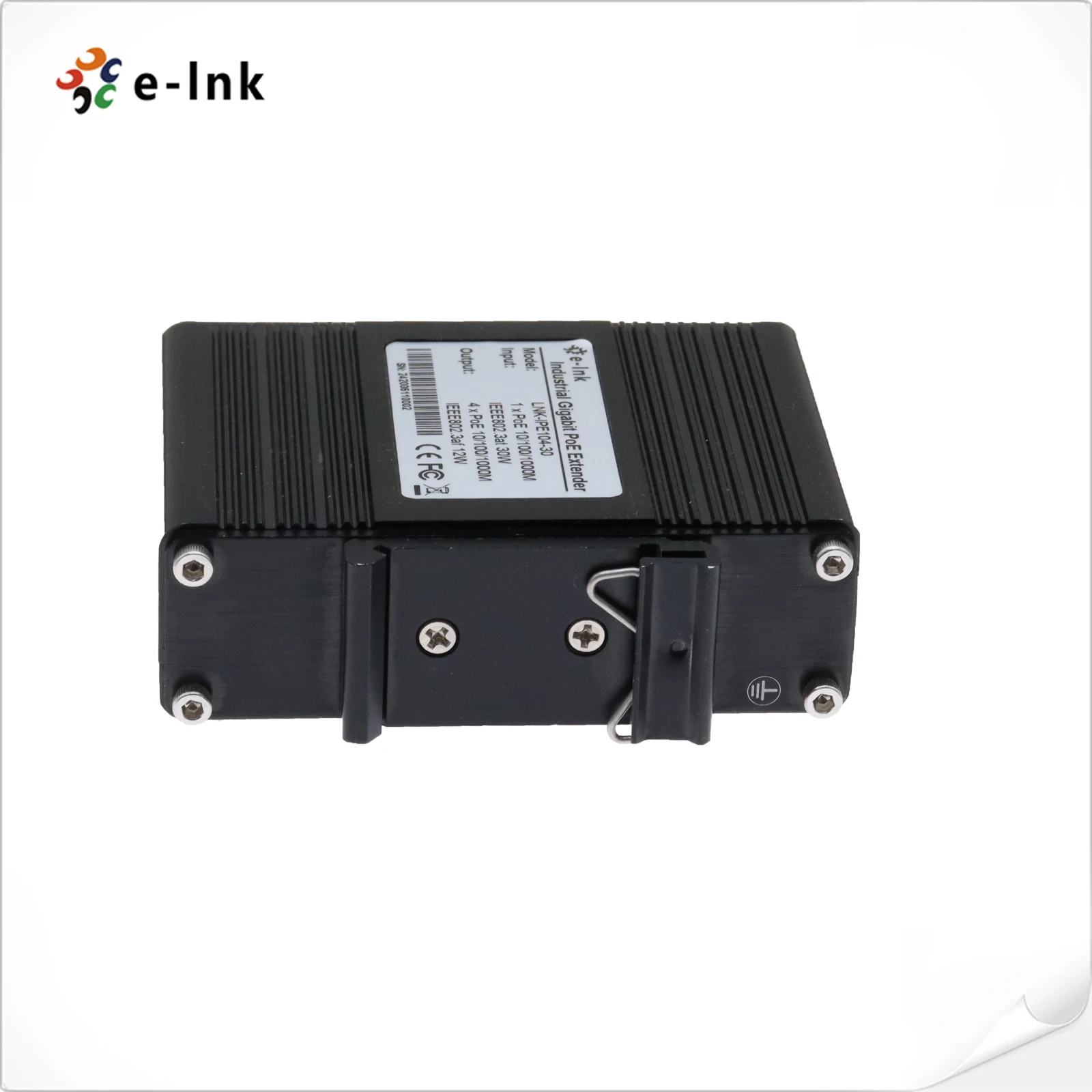 Industrial Gigabit PoE Extender with 50~57V DC Input Power 30W  DIN-Rail and Wall Mount for CCTV
