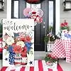 Patriotic garden flag 12x18 Vertical Double Sided Patriotic Mason Jar Flowers Burlap Yard Flag Red Blue Memorial Day Indepen jjp