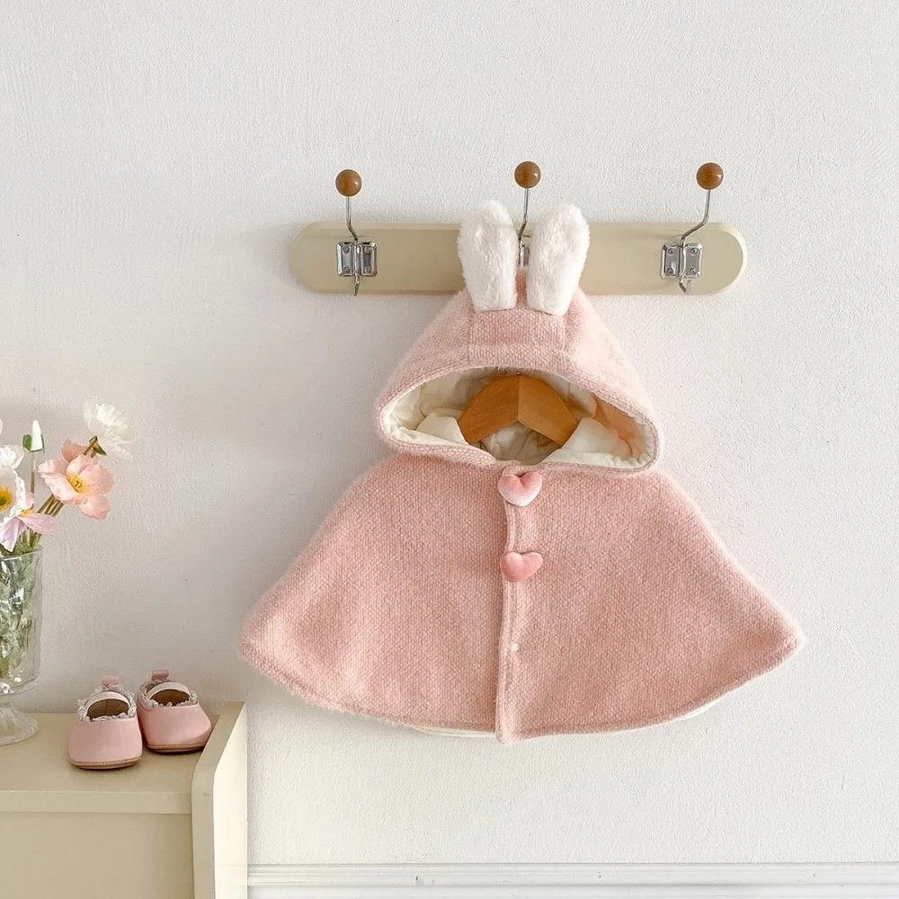 

Durable Warm Baby Hooded Cloak Fleece 0-1 Years Toddler Poncho Princess Newborn Shawl