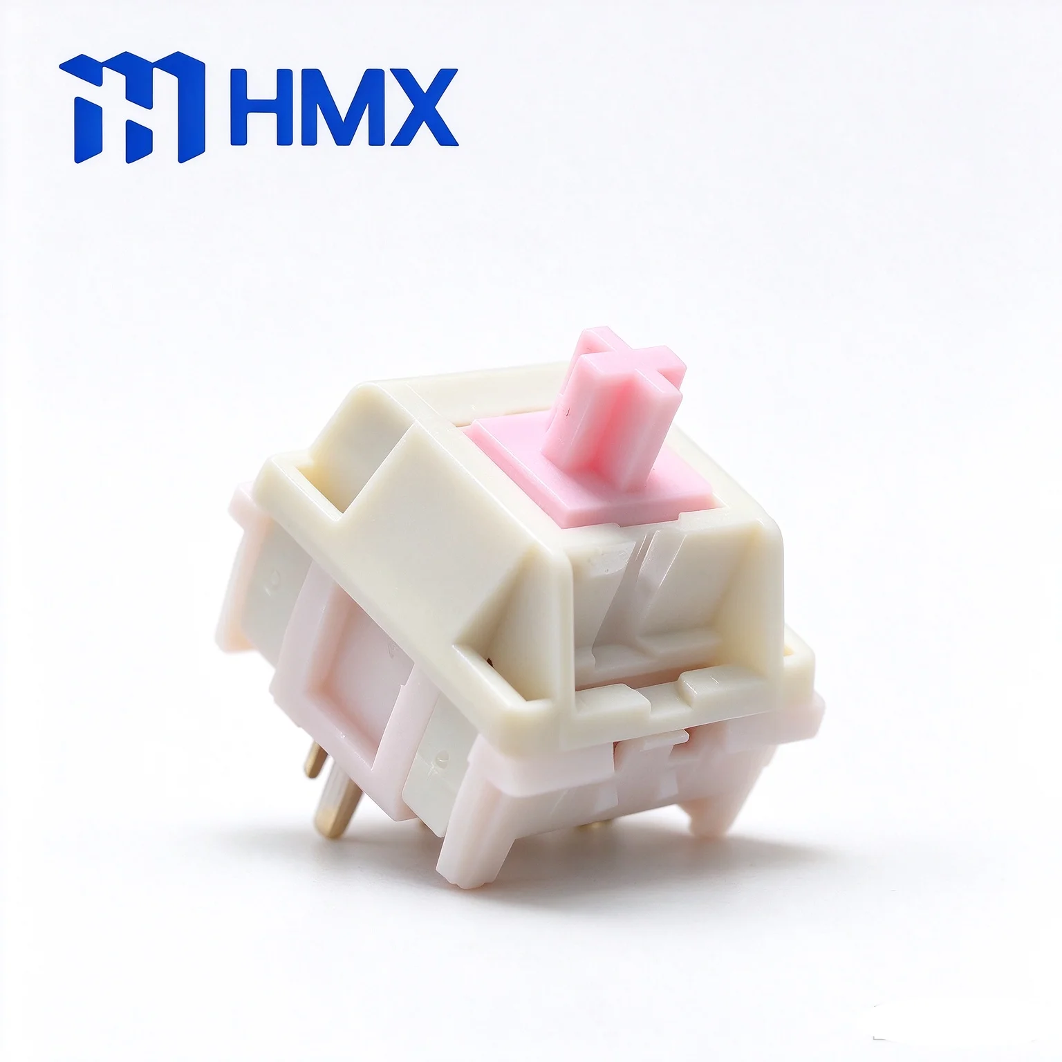 HMX Milk Sakura Switches 45g 5 Pins Thocky Clack HiFi Linear Keyboard Switch Modified Version LY PA12 Mechanical Keyboard Switch
