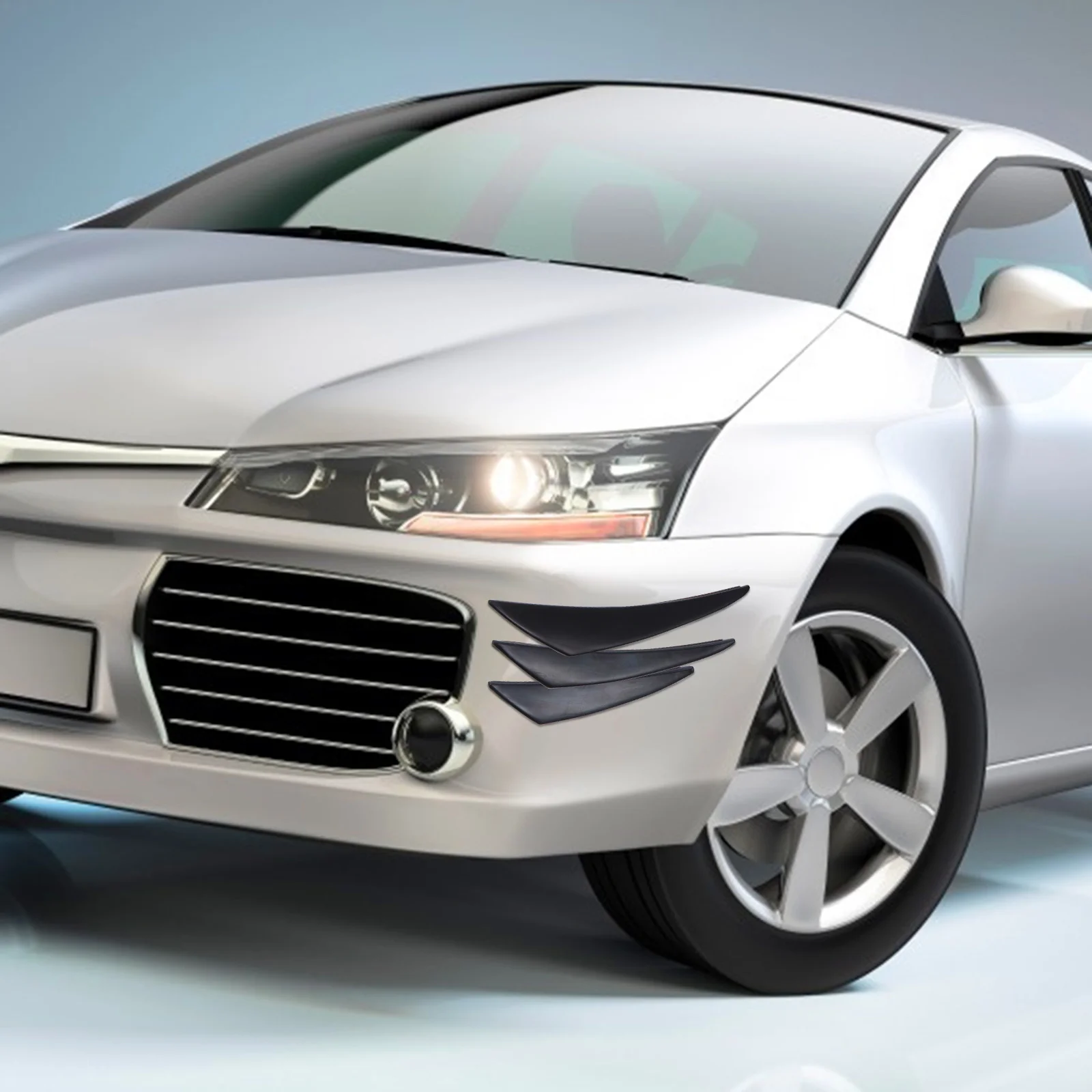 

1Set Wind Knife Sturdy Front Bumper Lip Splitter Fins for Automotive Exterior Enhancement Accessories