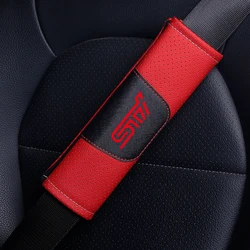1pieces High quality leather car seat belt shoulder pad For Subaru STI OUTBACK WRV BRZ XV Impreza Forester Legacy Ascent