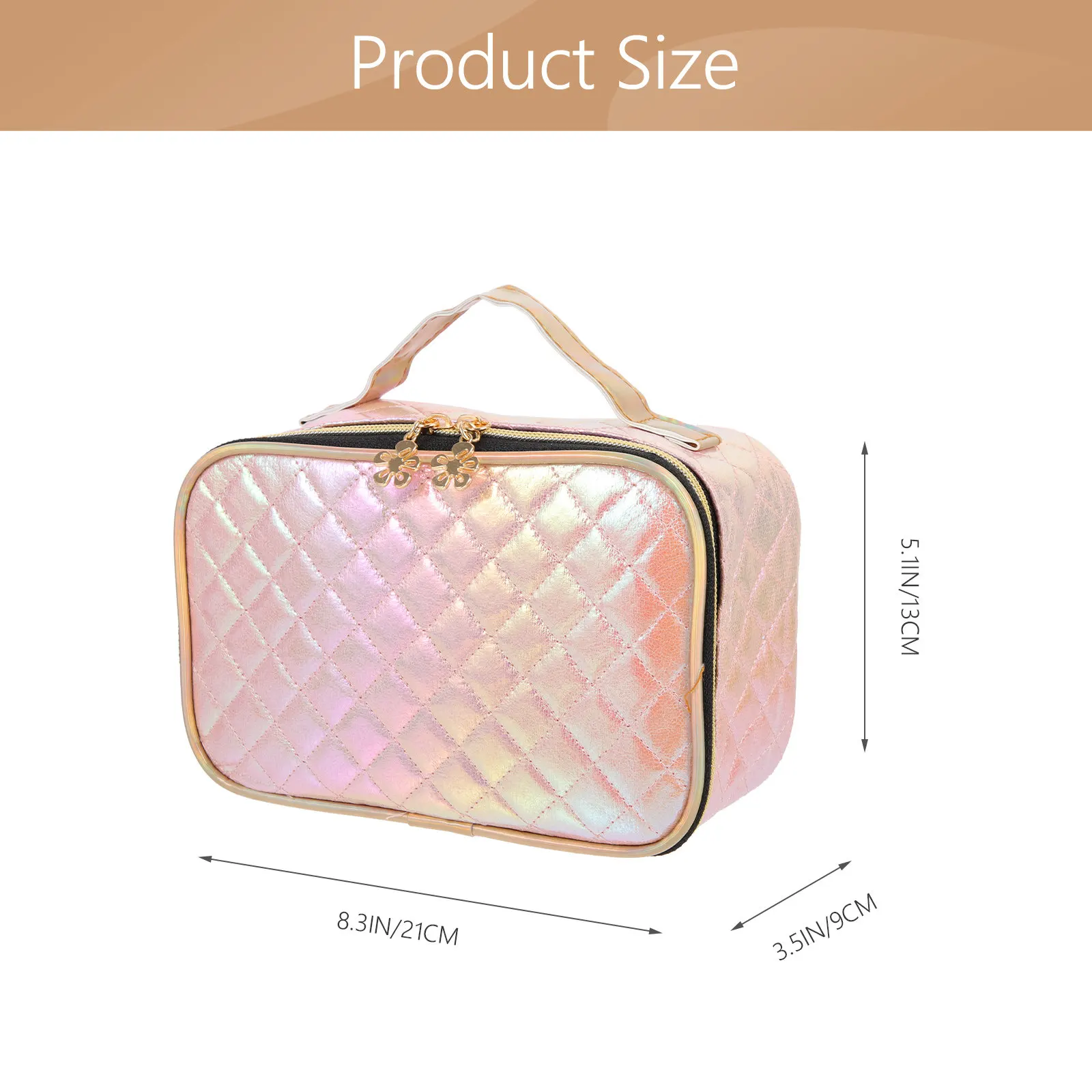 Large Capacity Waterproof Travel Bag Multipurpose Case Organizer Cuboid Shape Double Zipper Easy-Clean Toiletry Storage