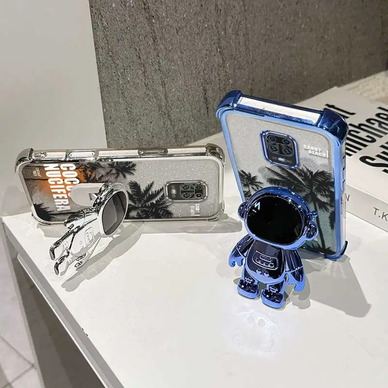 Coconut trees at sunset Lightweight And Stand Premium Flexible Case For Redmi Note 9Pro Perfect For Casual Featuring Redmi Note