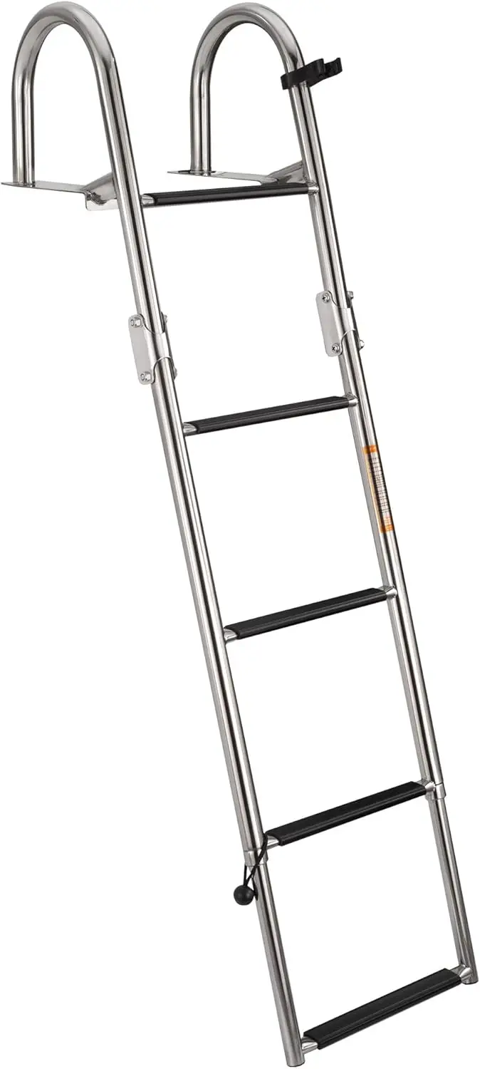 

Marine Pontoon Boat Heavy Duty 5 Step TELESCOPING Rear Entry Ladder