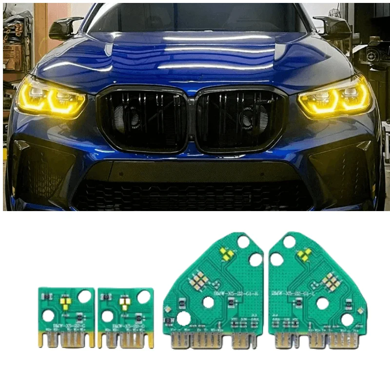

Yellow Angel Eye For 2020 2021 BMW X5 X6 G05 G06 DRL Module Boards Laser Headlight Daytime Running Lightsource Daylight Chip