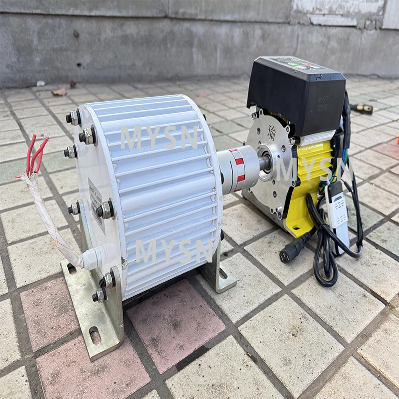 48 فولت 96 فولت 110 فولت 220 فولت 380 فولت مولد 3 المرحلة نظام توليد الطاقة بدون تروس 10KW 30KW مولد المغناطيس الدائم مع محرك تيار مباشر #4