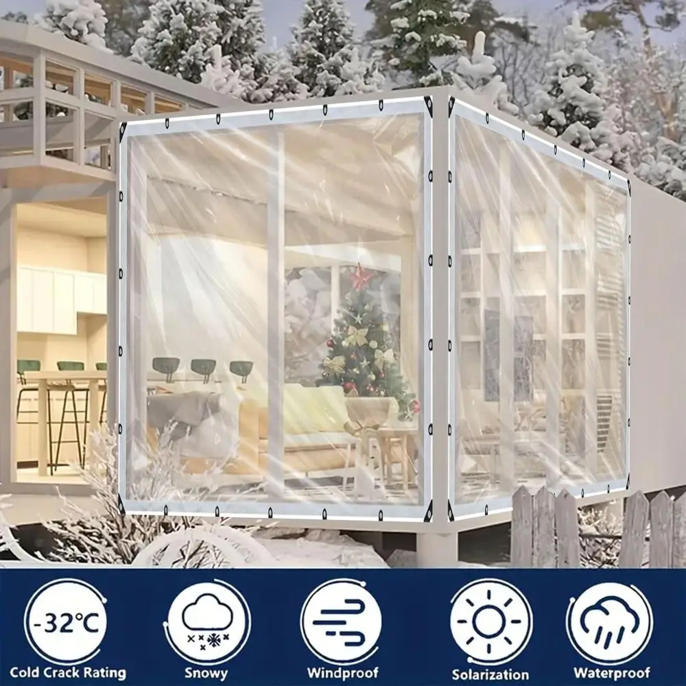 أقمشة معززة مقاومة للماء مقاس 10 × 16 قدم مع حلقات للحماية الخارجية ومتعددة الاستخدامات