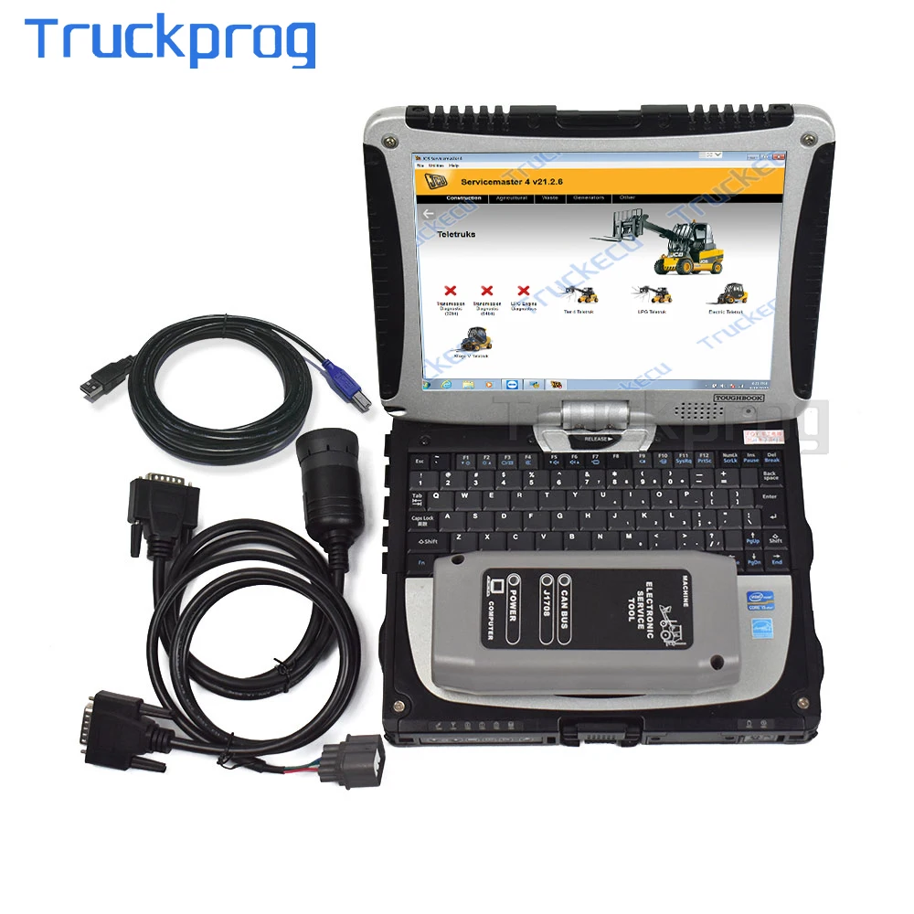 CF19 laptop for JCB diagnostic V21.2.6v kit JCB Electronic Service Master 4 Truck Diagnostic tool Heavy duty equipment