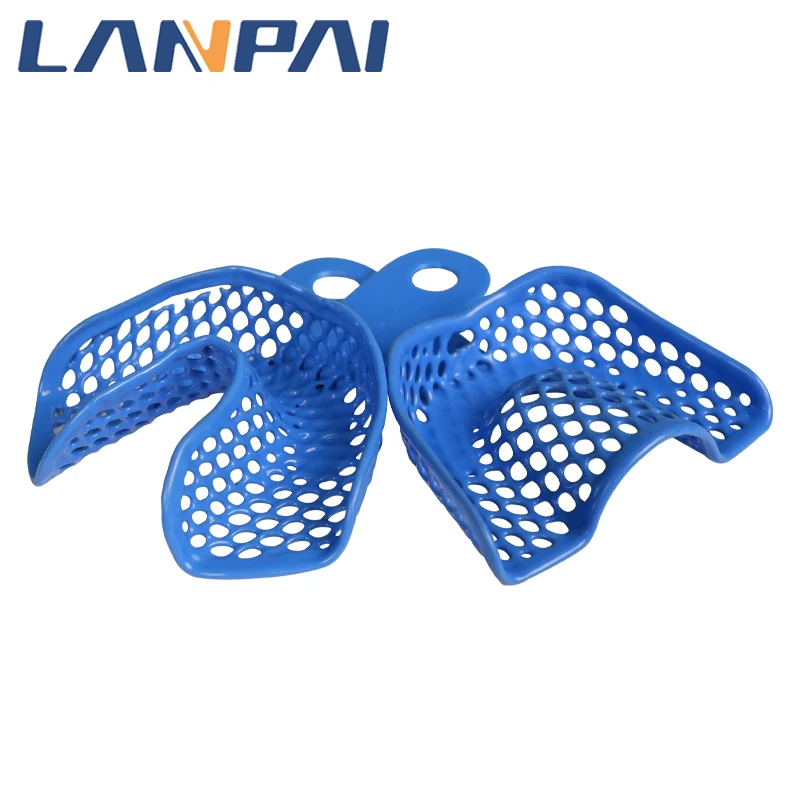 2pcs/Bag  Dental Impression Trays Plastic Mesh Tray Dentist Impression Durable Teeth Holder Lab Dentistry Accessory Tools