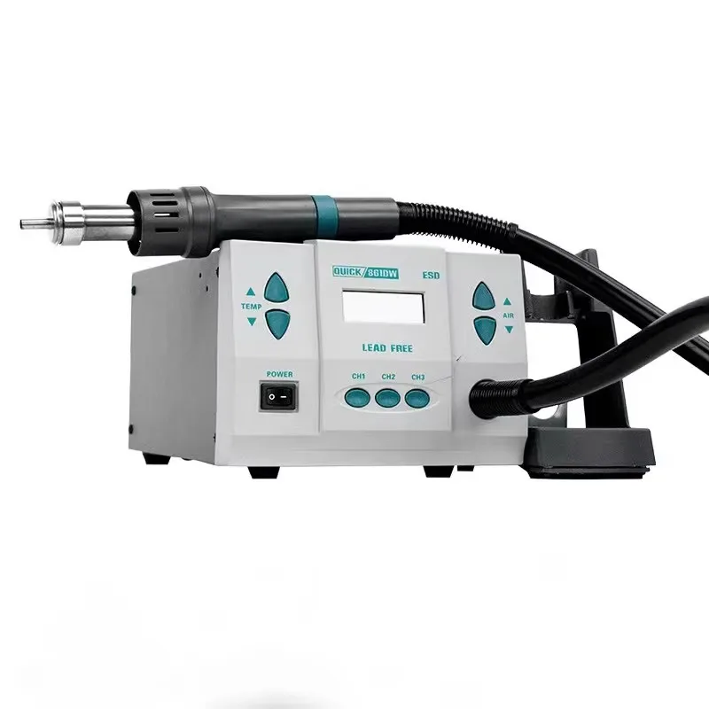 

【specialized】QUICK 861DW 1000W Original Heat Lead Free Hot Air Soldering Station Rework Station With Replace Hot Handle Core
