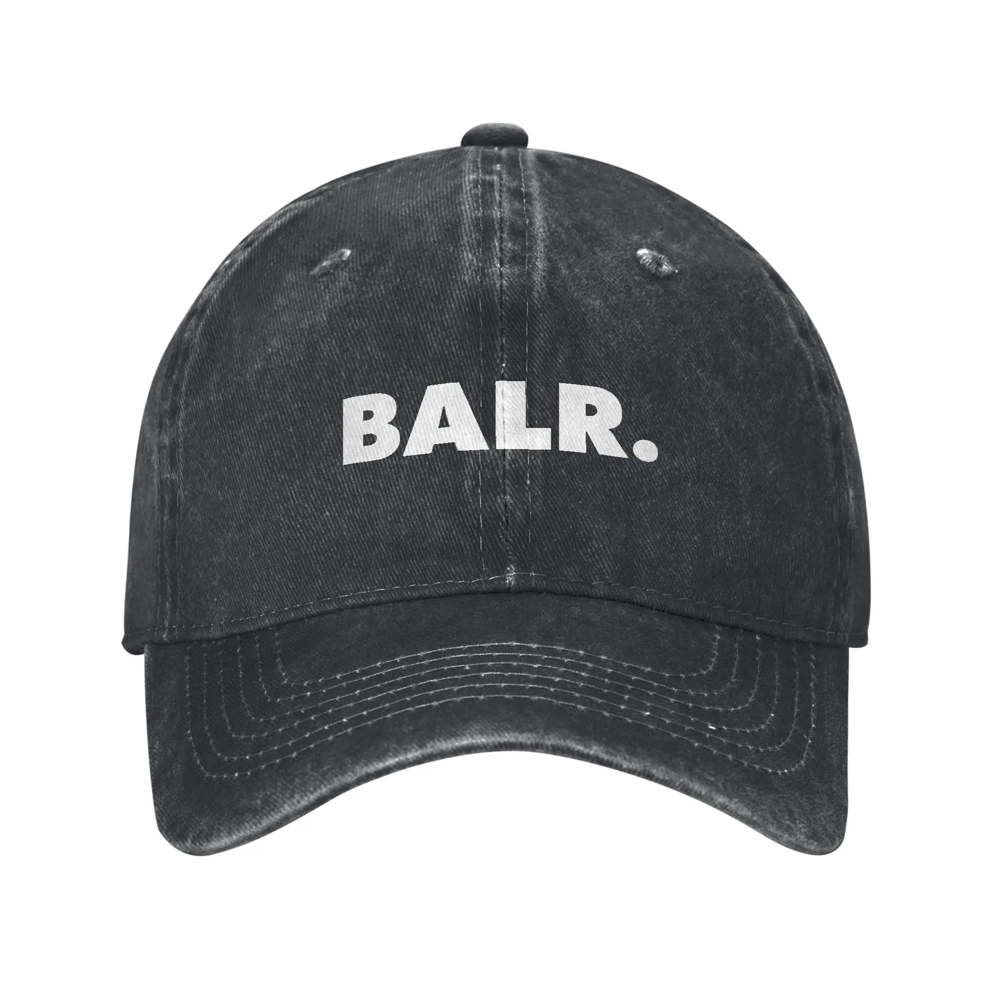 Gorra de béisbol vintage de algodón lavado, gorra snapback de mezclilla retro, gorra trucker marca BALR, unisex, ajustable, visera para el sol, 3 vendidas