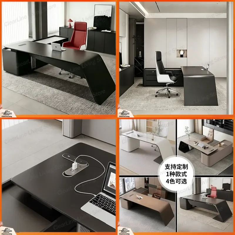 for Shengli Modern Executive Desk and Chair Set Simple Large Office Manager Table Boss Workstation for Cross Border Business