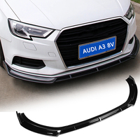 For Audi A3 S3 8V Facelift Standard 2017-2020 Front Bumper Lip Spoiler Diffuser BodyKit Front Lip Chin Guard Protector Covers