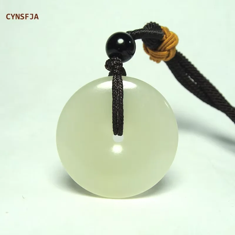 

Hetian Jade Nephrite Peace Пряжка Сертифицированный Натуральный Светло-Зеленый Шарм Счастливого Благословения Рождество День Благодарения Подарок На День Рождения CYNSFJA