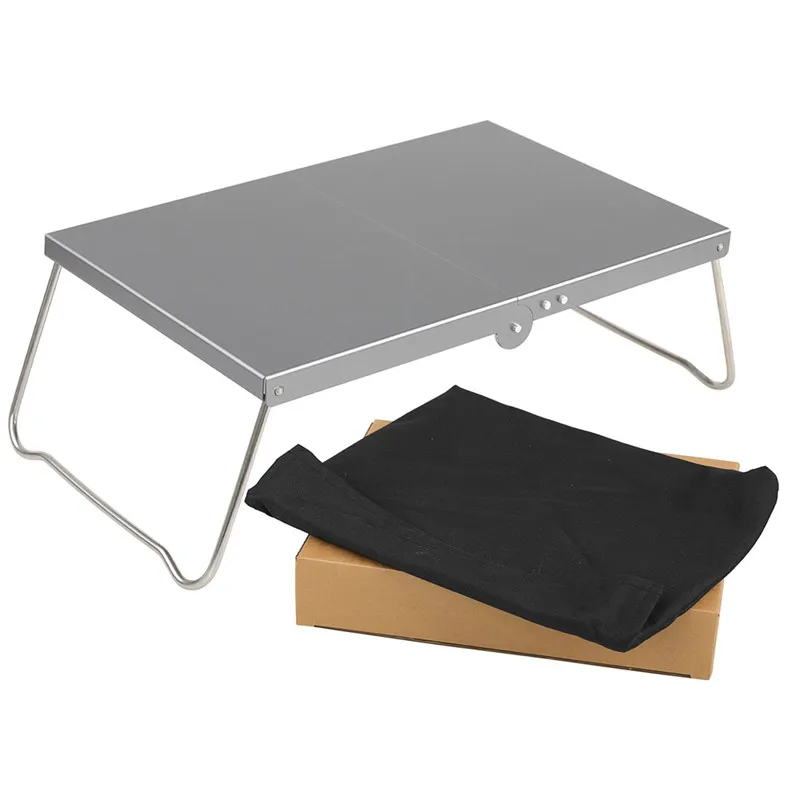 Mini Camping Table Ultralight Portable Aluminum Alloy Outdoor Table Lightweight Camping Folding Table for Travel Picnic BBQ